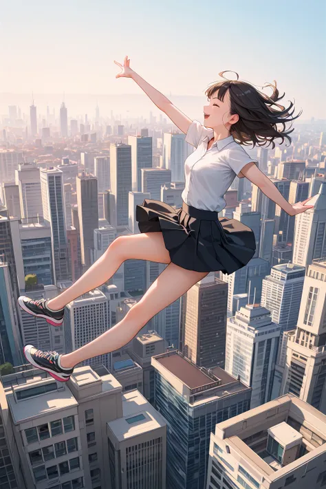 score_9,  best quality,
1girl,city,jumping,skirt,face