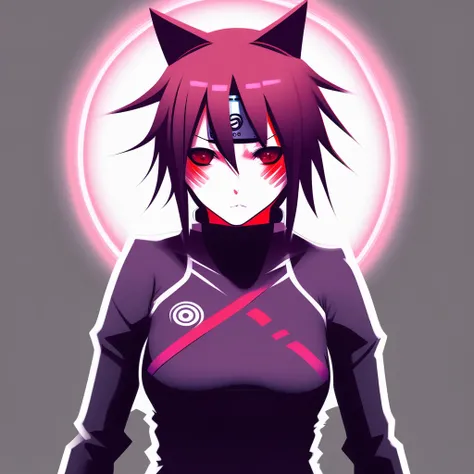 bangs, konohagakure symbol, aura, bodysuit, open mouth, whisker markings, red eyes