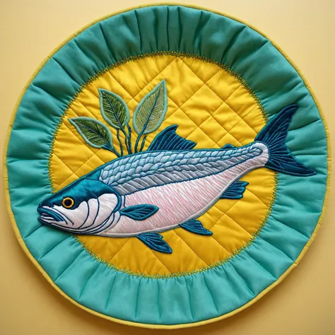 cs-qu1lt-1, cooked fish on a yellow serving platter