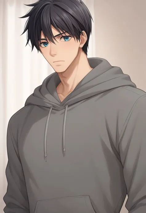 score_9, score_8_up, score_7_up, source_anime, highly detailed, slender,
nowaki, 1boy, male focus, solo, hood, black hair, hoodie,  upper body, grey hoodie, blue eyes, closed mouth,