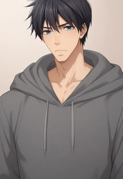 score_9, score_8_up, score_7_up, source_anime, highly detailed, slender,
nowaki, 1boy, male focus, solo, hood, black hair, hoodie,  upper body, grey hoodie, blue eyes, closed mouth,