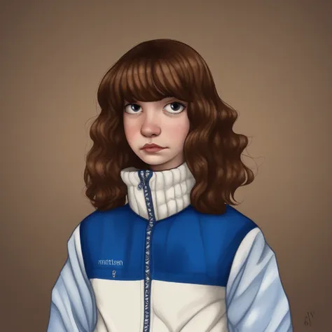 Sophie Walten, 1 girl, blue and white jacket, brown hair