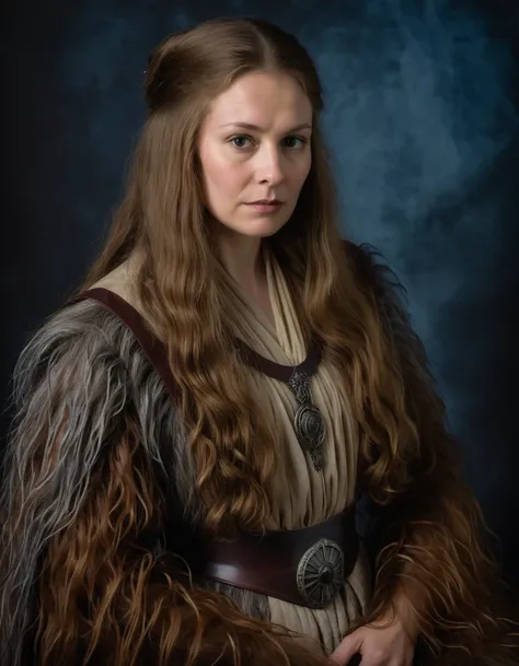 professional photo, ambient soft lighting, From the Renaissance Era, this image with a (Female Wookiee:1.2) . It has detailing in Iron and Chiffon., imposing, ambient background, full color, dynamic background, very coherent, fine polished, deep aesthetic,...