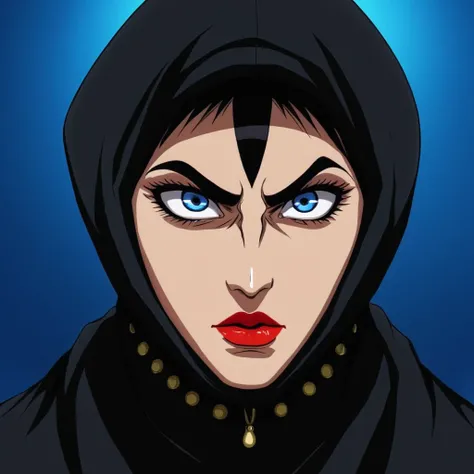 anime artwork of  <lora:Majinga style:0.3>
 <lora:Baron Ashura:1>
Baron Ashura a cartoon character with a hood on, gynandromorphic, animation style, cartoon, video animation, animated cartoon style, cinematic animation style, visual stunning, Majinga style...