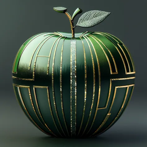 masterpiece,high resolution,
,art deco,artdeco_v4,
3d,apple,green and gold
, <lora:art_deco-sd-v4:0.8>