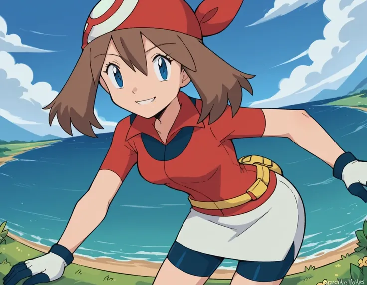 score_9, score_8_up, score_7_up, source_anime, <lora:pokemon-may-anime-ponyxl-lora-nochekaiser:1>, pokemonmay, blue eyes, brown ...