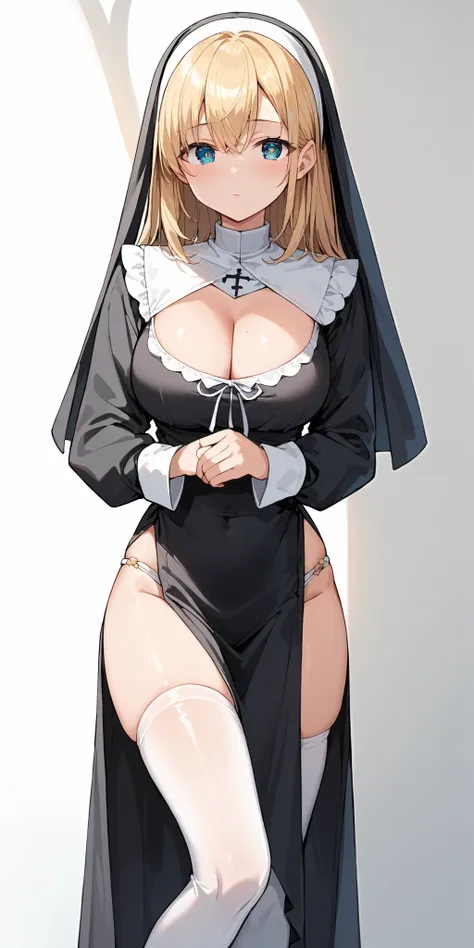 anime character of a nun with a large breast and a very big boo