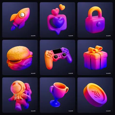 Gradient icon style