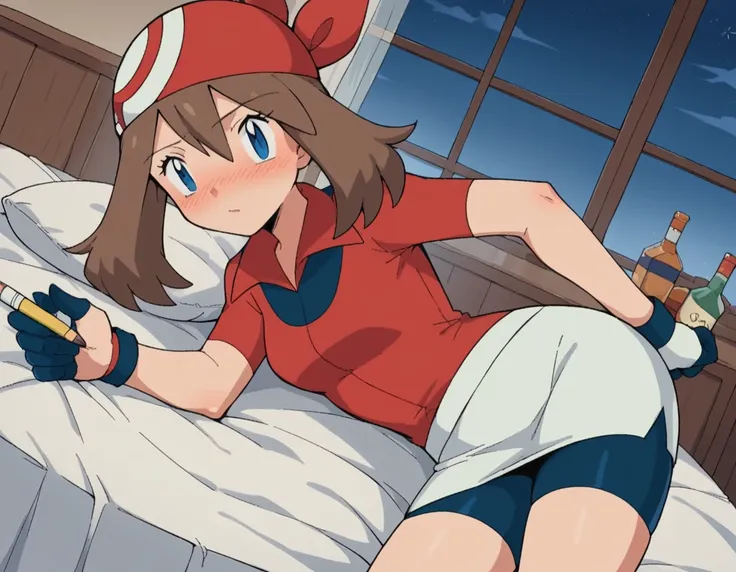 score_9, score_8_up, score_7_up, source_anime, <lora:pokemon-may-anime-ponyxl-lora-nochekaiser:1>, pokemonmay, blue eyes, brown ...