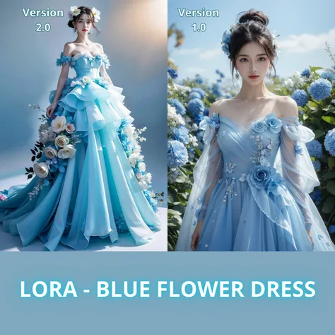 JAY - BLUE FLOWER DRESS