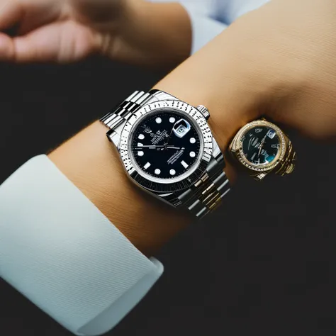 Rolex watch on wrist