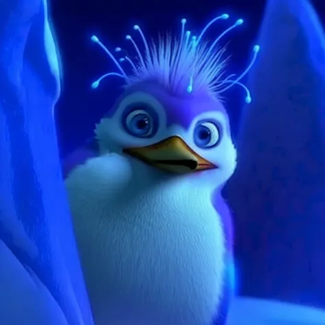 Magical ice penguin