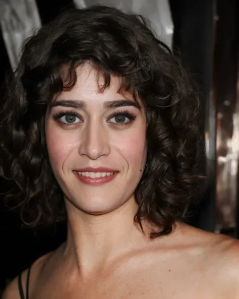 <lora:LizzyCaplan:0.9>, LizzyCaplan woman, 1girl, solo, lips, ambient, short curly black hair, pupils, looking at the viewer, in a halloween party, smile, eyebags,
photo, realistic, hd, detailed, beautiful, film photo, focus