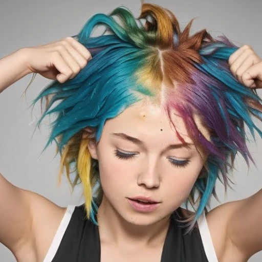 rainbow hair hair pull aftermath