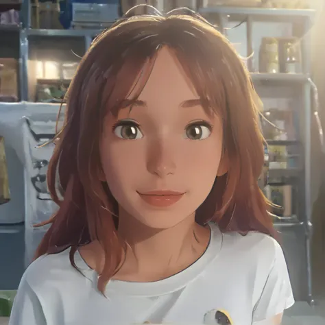 1girl, looking at the camera, highly detailed hair, 
highly detailed eyes, wearing a tshirt, highly detailed, best quality, (UHD, 8K, ultra detailed, 
highly detailed, best quality, soft smile, best aesthetic, high detail, amazing detail, masterful, work o...