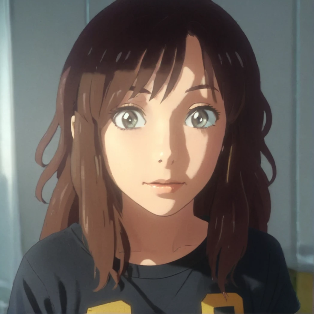 1girl, looking at the camera, highly detailed hair, 
highly detailed eyes, wearing a tshirt, highly detailed, best quality, your name, anime style, anime, illustration,
