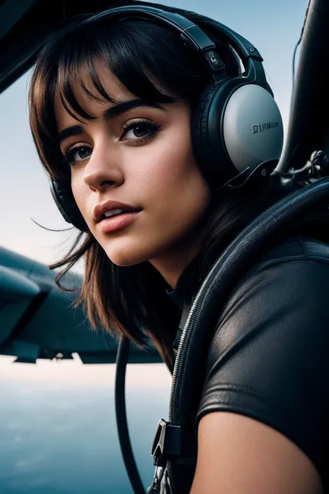 CamilaC_SoloTI_v1,
(In a fitted flight suit adorned with aviator sunglasses and a confident smirk, exuding a blend of daring and Maverick charm), (Amidst the adrenaline-fueled skies and sleek fighter jets of elite Navy pilot training, where the rush of com...