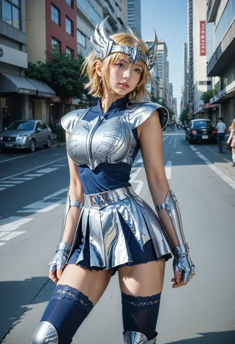 score_9,score_8_up,score_7_up,8k,1girl,heavy make-up,outdoors,city,street,tokyo,shinjuku,large breasts,slim waist,wide hips,cowboy shot,dynamic pose,
<lora:saintseiya5-pony-v70-000006:0.8>,1ghyoga,blonde hair,short hair,armor,thighhighs,boobplate,garter st...