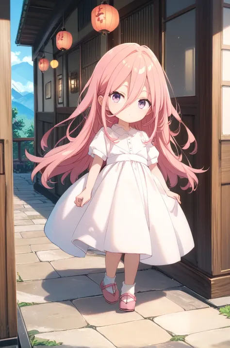 score_9, score_8_up, score_7_up, very aesthetic, source_anime, detailed,
village, mountain scape, 
standing before a japanese house, sunny, emotionless,
<lora:ayaTademaru_autismConfetti_v01:0.99>
tademaru aya, pink hair, long hair, messy hair, child, white...