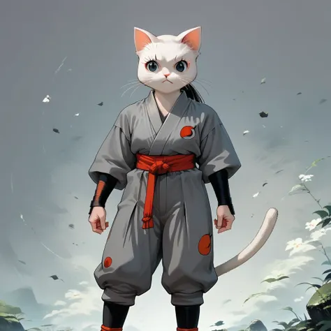 White Ninja Nina, cat, cat ninja, ninja,