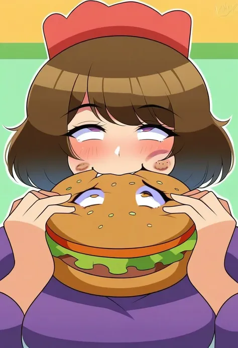 Living hamburger (being eaten)