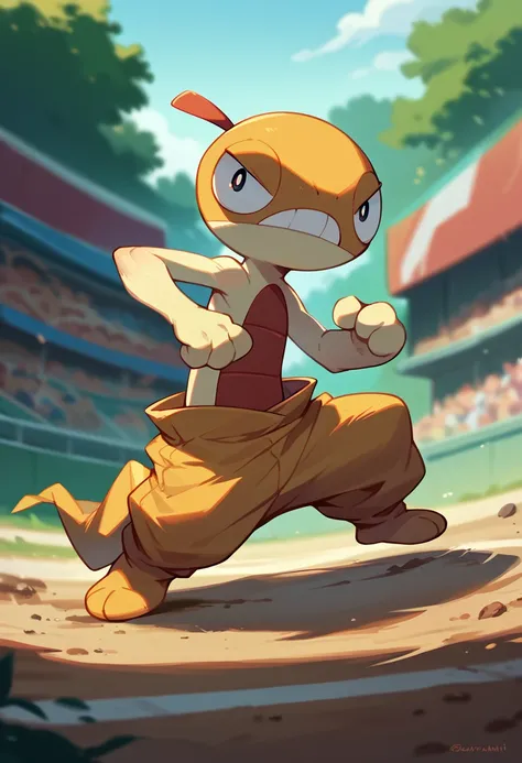 score_9, score_8_up, score_7_up, score_6_up, source_furry, solo, dof,  full-length portrait, blurred background,  <lora:POKEMON_SCRAGGY:1> scraggy, pokemon (creature), pants, action pose, cinematic, holding pants