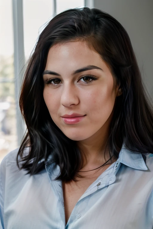 <lora:AshleyBlue:0.8>, full color portrait of a young woman, wearing a shirt, face focus, natural light, RAW photo, subject, 8k uhd, dslr, soft lighting, high quality, film grain, Fujifilm XT3