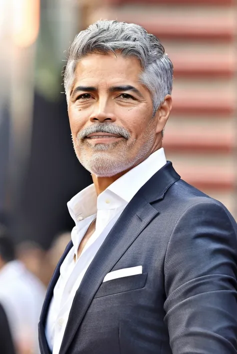 <lora:Esai_Morales_Lora-10:0.9>, esai morales, wearing suit and tie, portrait, park background