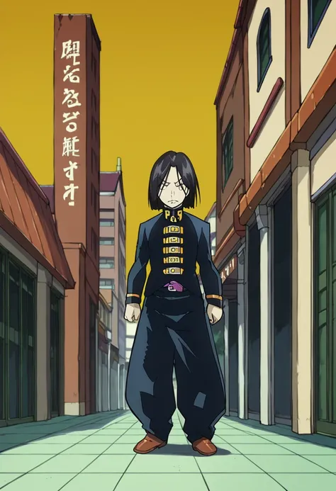 score_9, score_8_up, score_7_up, score_6_up, BREAK, 1boy, solo, hazamada, gakuran, school uniform, brown footwear, full body, yellow sky, building, looking at viewer<lora:EMS-439695-EMS:1.000000>