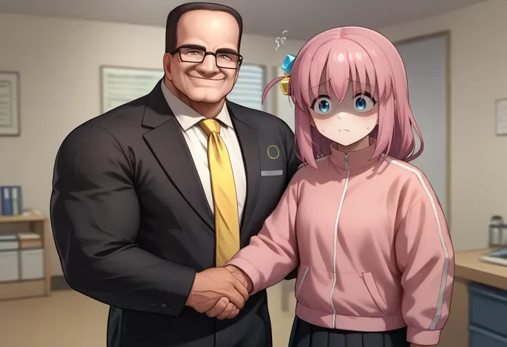 Young Michael Scott Shaking Ed Trucks Hand Meme | Concept / Pose LoRA XL