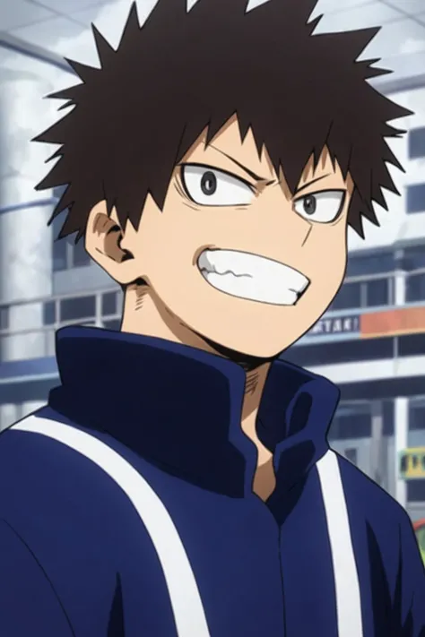 score_9, score_8_up, score_7_up, Sen Kaibara, official style, my hero academia, 1boy, solo,  <lora:Sen_Kaibara:0.8>, black hair, spiked hair, black eyes, serious, blue jacket, track pants, lab, grin, <lora:animemix_v3_offset:0.8>