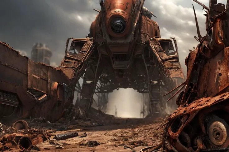 Rusted landscape SDXL