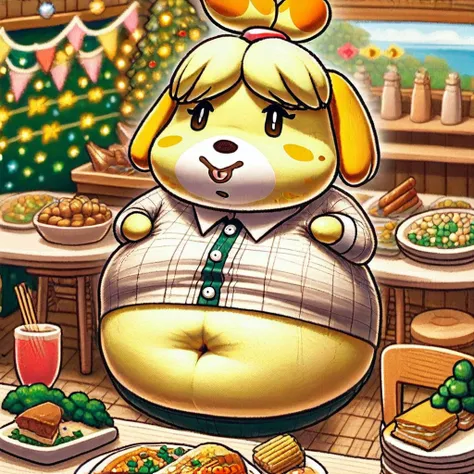 Isabelle, Giant Tummy, Christmas Party,