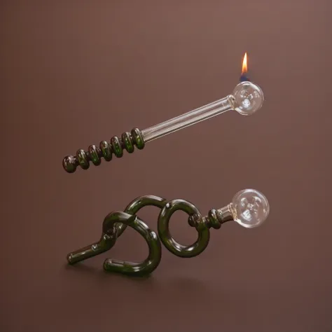 A glass bulb pipe for smoking stuff XL