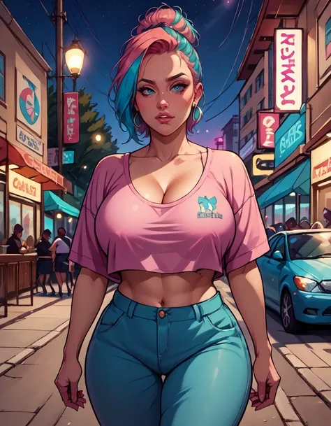 Score_9_up, source_8_up, source_7_up, source_realistic, BREAK
Outside a miami strip club, night, crowded street, 1girl, 27 years old, juliemystique, multicolored hair, , <lora:2a692b54-841b-4e07-a640-974341ed5923:1.0>, <lora:6b3aa8ee-8463-4a09-8067-5cbf103...