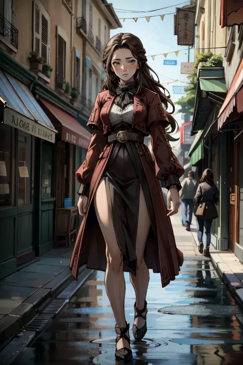 ((ultra detailed, masterpiece, absurdres))
<lora:GOTElaena:0.7>
GOTElaena, 1girl, brown hair, long hair, looking at viewer, walking down a Parisian street with fashionable boutiques