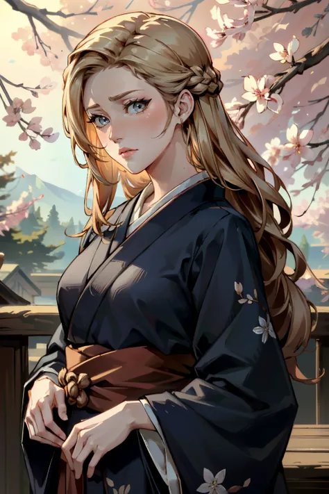 ((ultra detailed, masterpiece, absurdres))
 <lora:GOTGwyn:0.7>
GOTGwyn, 1girl, blonde hair, long hair, looking at viewer, in a traditional kimono, surrounded by cherry blossoms