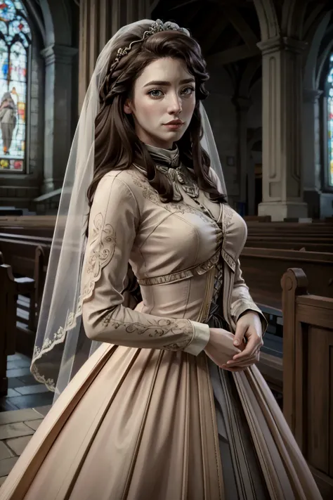 ((ultra detailed, masterpiece, absurdres))
<lora:GOTElaena:0.7>
GOTElaena, 1girl, brown hair, long hair, looking at viewer, wearing a wedding dress, bridal veil, inside a church