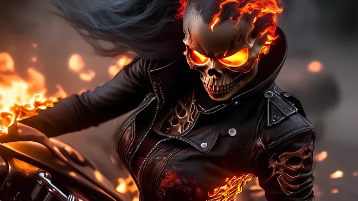 Female Ghost Rider SDXL