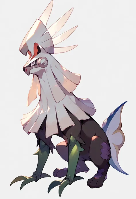 score_9, score_8_up, score_7_up, score_6_up, source_furry, solo, dof, full-length portrait, white background,  <lora:POKEMON_SILVALLY:1> silvally, pokemon (creature)