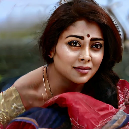 bindi, face, shriya, indian, women, saree, jewel