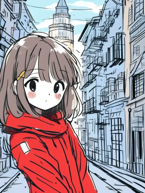 Cute comic style - sketch 可爱漫画风 去除AI感觉