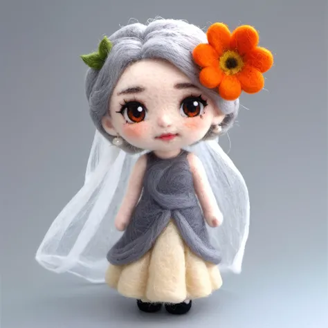 highly detailed,ultra-high resolutions,32K UHD,best quality,masterpiece,
MN,woolfeltkk,chibi,1girl,solo,flower,hair ornament,hair flower,upper body,orange flower,dress,veil,parted lips,grey hair,simple background,lips,<lora:SDXLç¾æ¯æ¯¡ä¸ç_v2.0:0.8>,