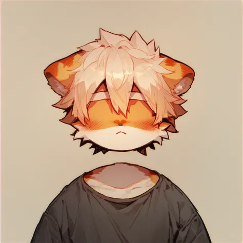 score_9, score_8_up, score_7_up, score_6_up, mikus-pfp, no eyes, simple background, milkytiger, tiger ears, tiger tail, blush,