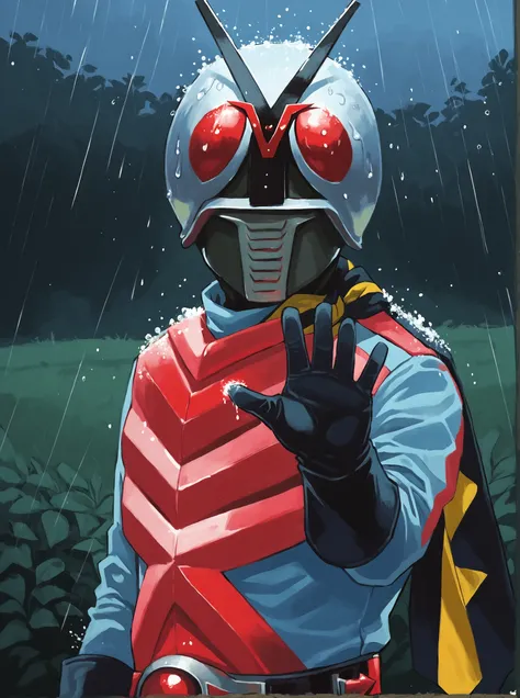 score_9, score_8_up, score_7_up, masterpiece, source_realistic, kamen rider, 1boy, male focus, solo, scarf, gloves, helmet, kamen rider, 1boy, male focus, solo, scarf, gloves, helmet, kamen rider, 1boy, male focus, solo, scarf, gloves, helmet,  outdoor, <l...