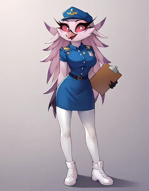 score_9, score_8_up, score_7_up, score_6_up, score_5_up, score_4_up, rating_safe, source_furry, female, cute anthro female, cute face, (nures uniform, white pantyhose, white shoes, skirt, nure cap:1.2) hospital, detailed background, looking at viewer, foru...