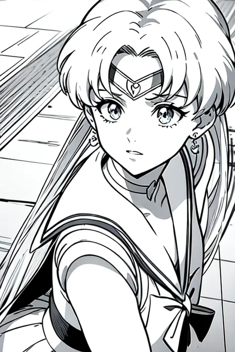 masterpiece, best quality, anime lineart, Sailor Moon