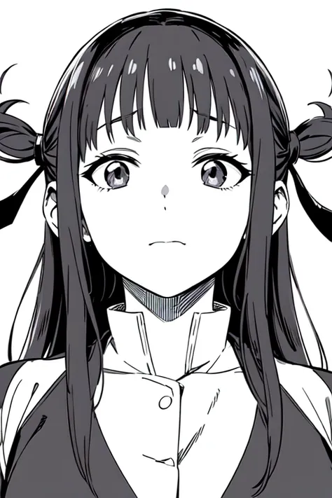 masterpiece, best quality, anime lineart, Hinata Hyuga