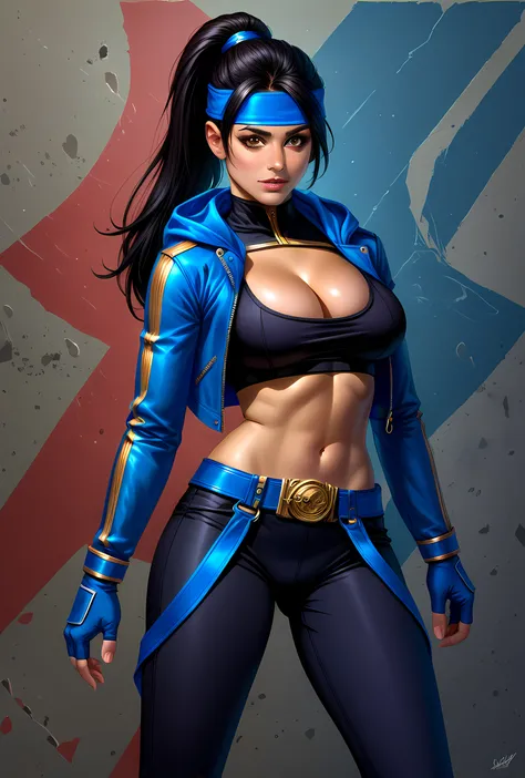 score_9, score_8_up, score_7_up, source_photo-realistic, BREAK (Masterpiece, Best Quality, Highly Detailed, Detailed Background, Cowboy Shot, Beautiful large Breasts, Perfect Eyes, Sexy Pose) , BREAK,Mortal Kombat 1, Kitana, Official Alternate Outfit, (bla...