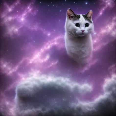 (masterpiece, best quality, very aesthetic, ultra detailed:1.3), hdr, sharp focus, 1cat, <lora:StepanTBC:1>,made out of purple constellation style background,